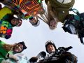 Group having fun at the top of the Bushkill Terrain Park   Shawnee Mountain Ski Area